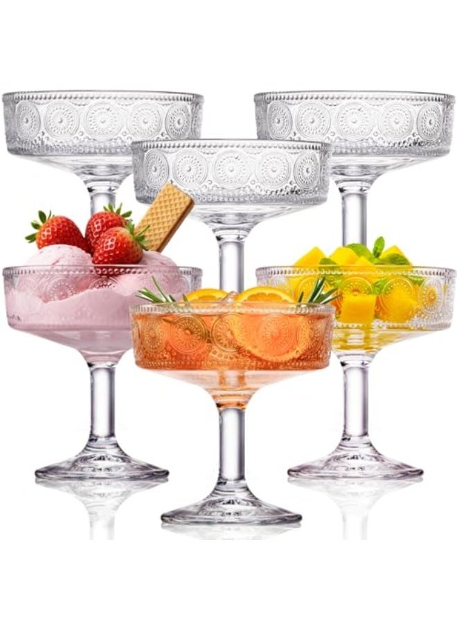 مجموعة من 6،12 أونصة زجاجات فلورية مارتيني، كوب شرب مثاليّة للعصائر والهدايا - Image 1